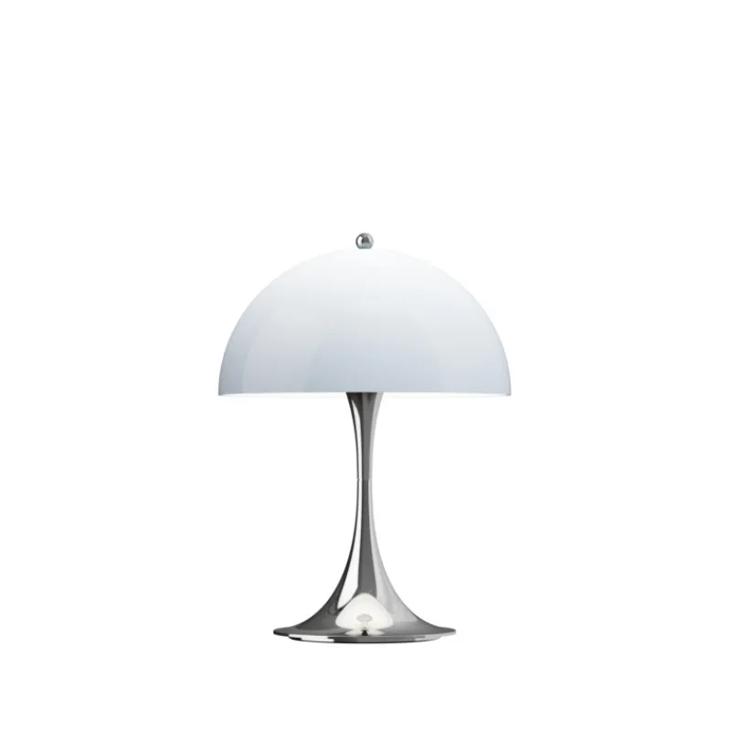 Discount Panthella 250 Portable V3 bord- / batterilampe, krom/blågrå opal Krom Lamper|Transportable Lamper
