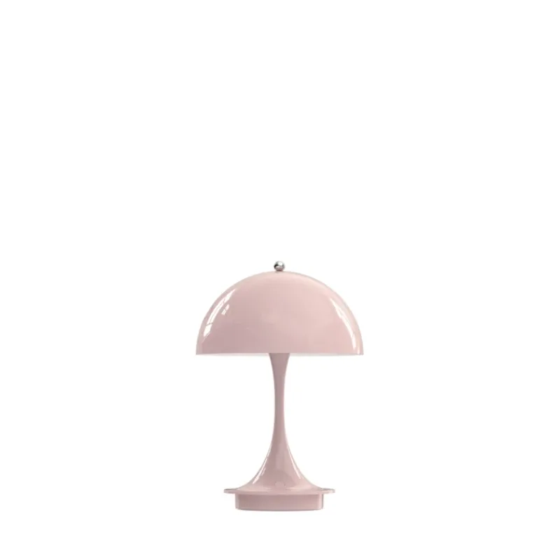Outlet Panthella 160 Portable V2 bord- / batterilampe, metal lys rosa Transportable Lamper|Lamper Til Sofabord