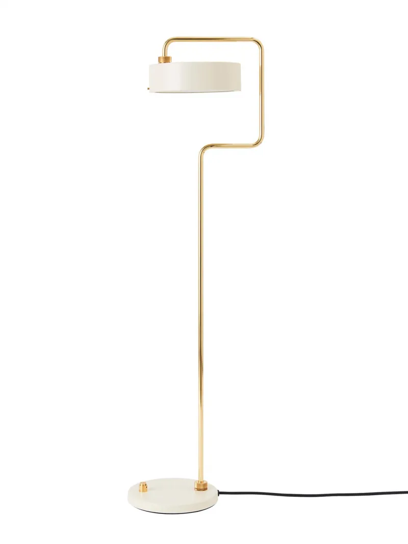 Hot Petite Machine gulvlampe, østershvid Messinglamper|Hvide Lamper