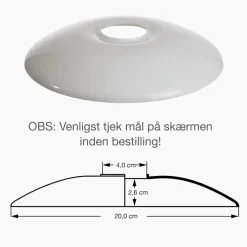 PH 2/1 glas overskærm t/pendel Glasskærm Mv. Til Ph Lampe