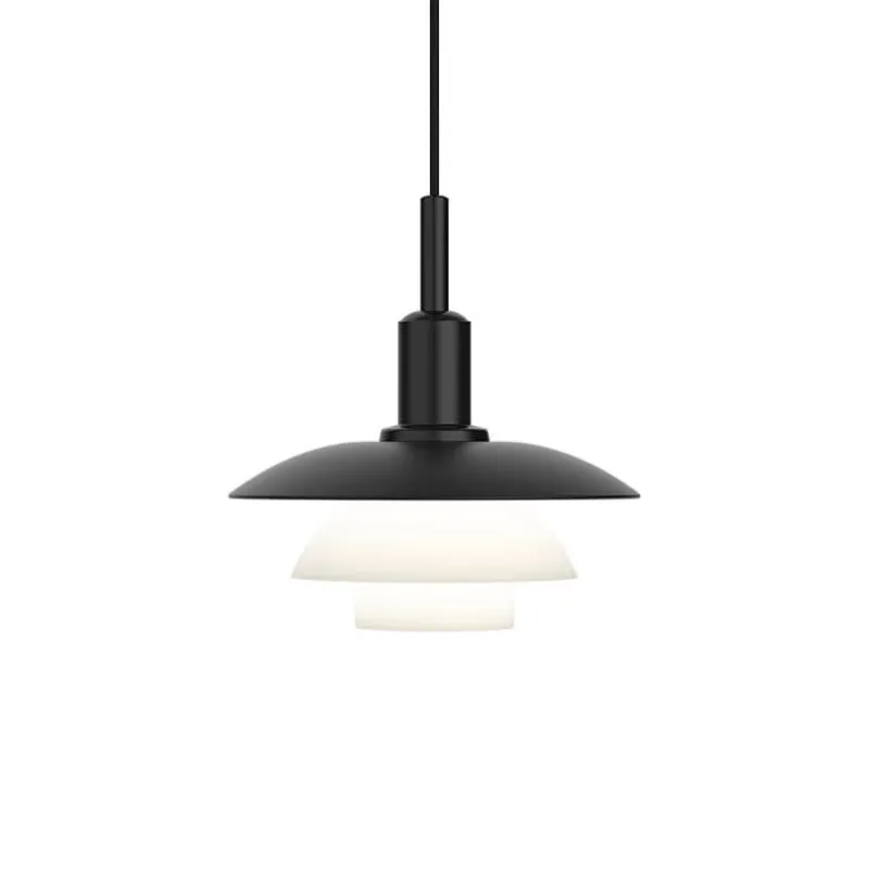 Hot PH 3/3 pendel, metal sort/glas Glas Lamper|Lamper Til Sofabord