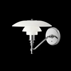 New PH 3/2 væglampe m/afbryder, hvid opal Hvide Lamper|Glas Lamper