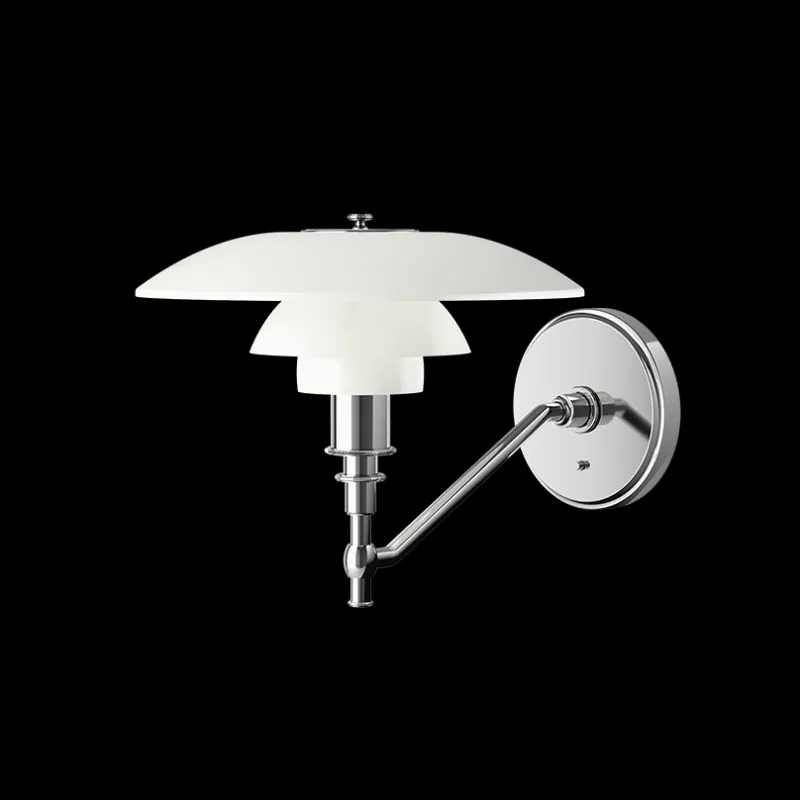 New PH 3/2 væglampe m/afbryder, hvid opal Hvide Lamper|Glas Lamper
