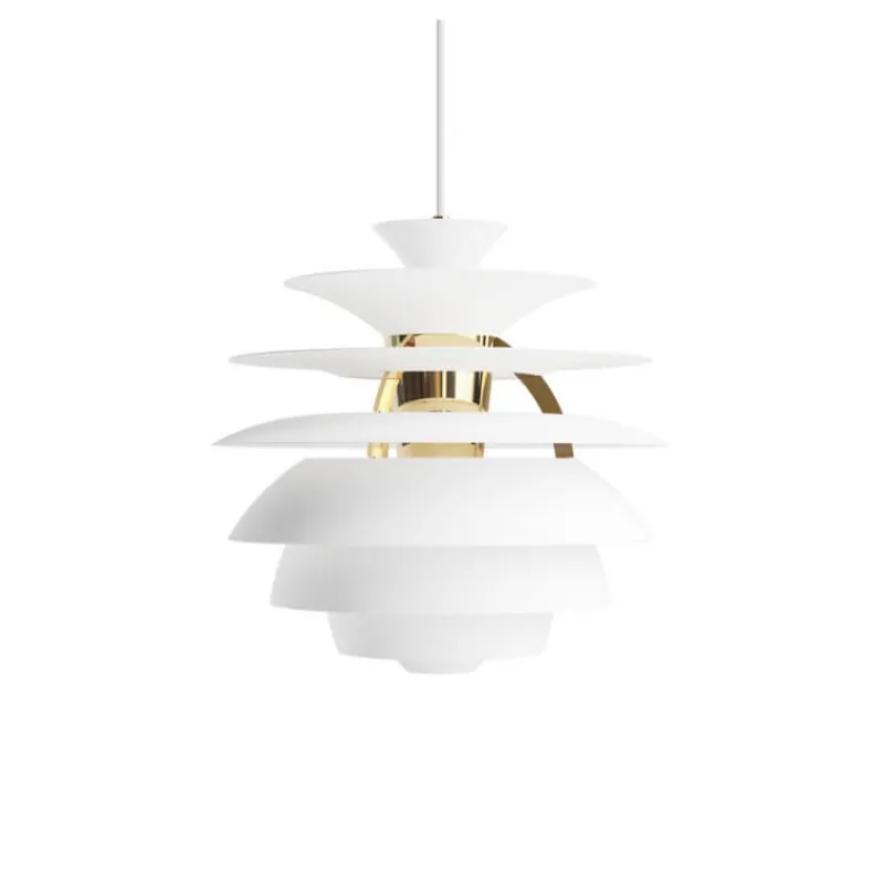 Online PH Snowball pendel, soft white/messing Messinglamper|Hvide Lamper
