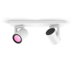 Online Hue Argenta White and Color Ambiance dobbelt spot, hvid Spotlampe|Lamper Til Værksted