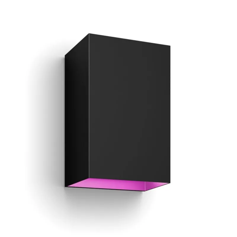 Discount Hue Resonate White and Color Ambiance udendørs væglampe, sort Væglamper|Udendørslamper