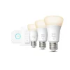 Hot Hue White startsæt 9,5W LED E27 (3-sæt) Pærer|Philips Hue Pærer