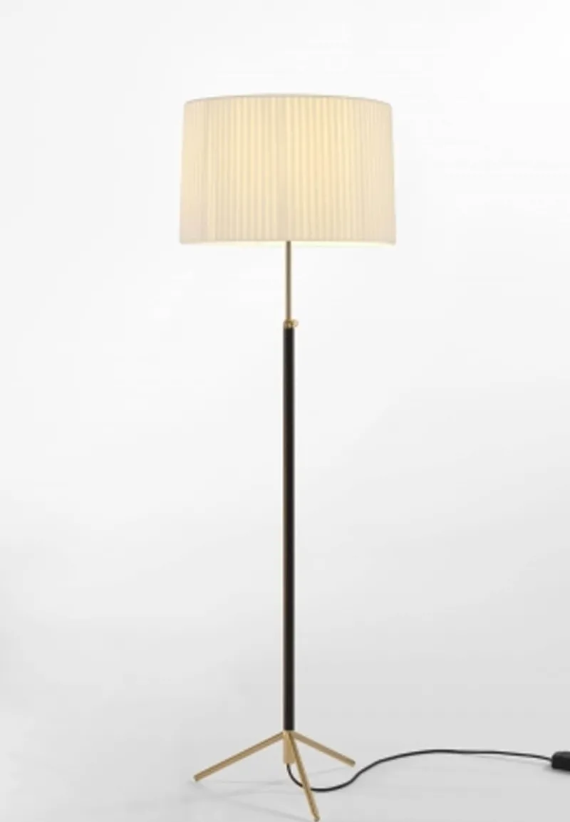 Clearance Pie de salón Gulvlampe G2 natur/messing Standerlamper