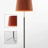 New Pie de salón Gulvlampe G1 rød/krom Standerlamper