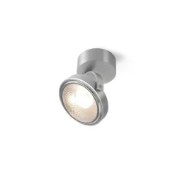 Hot Pin-Up 1 Round LED, grå Spotlampe|Lamper Til Værksted