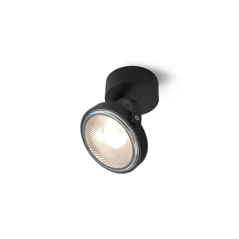 Online Pin-Up 1 Round LED, sort Spotlampe|Gallerilamper