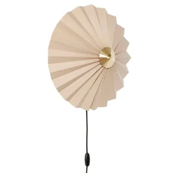 Discount Pliss væglampe, sand/messing Lampe Til Trappeopgang|Stue Lamper