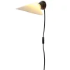 Discount Plume væglampe m. ledning, sort/polycarbonat Hvide Lamper|Soveværelseslamper