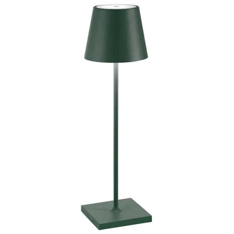 Best Poldina batterilampe / bordlampe, mørkegrøn Transportable Lamper|Skrivebordslamper