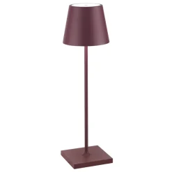 Poldina batterilampe / bordlampe, bordeaux Transportable Lamper|Skrivebordslamper