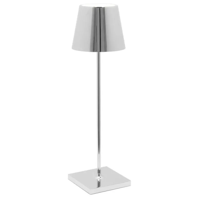 Clearance Poldina batterilampe / bordlampe, blank krom Krom Lamper|Transportable Lamper