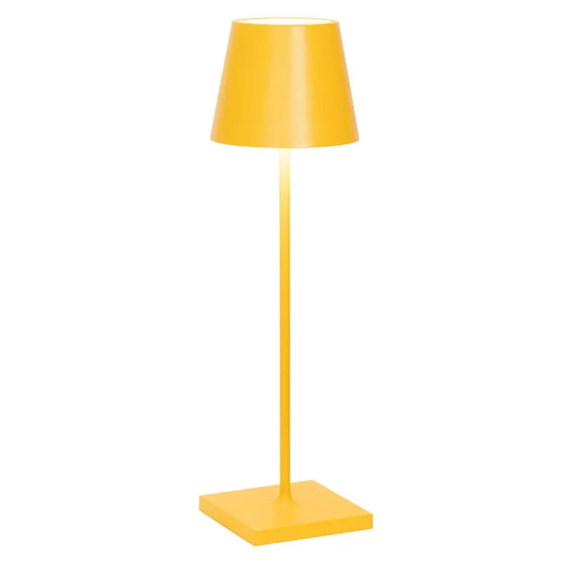 Hot Poldina batterilampe / bordlampe, okkergul Transportable Lamper|Skrivebordslamper