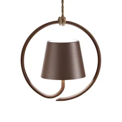 Poldina batterilampe / pendel, corten Transportable Lamper|Havelamper