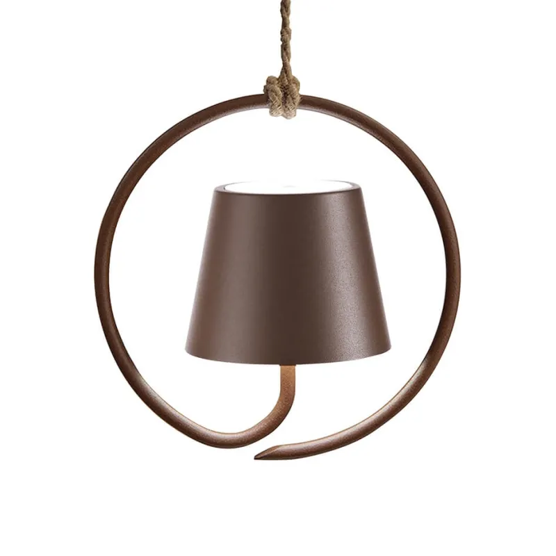 Poldina batterilampe / pendel, corten Transportable Lamper|Havelamper