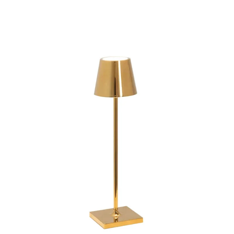 Sale Poldina micro batterilampe / bordlampe, blank guld Transportable Lamper|Lamper Til Sofabord
