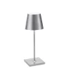 Hot Poldina mini batterilampe / bordlampe, antik sølv Transportable Lamper|Lamper Til Sofabord