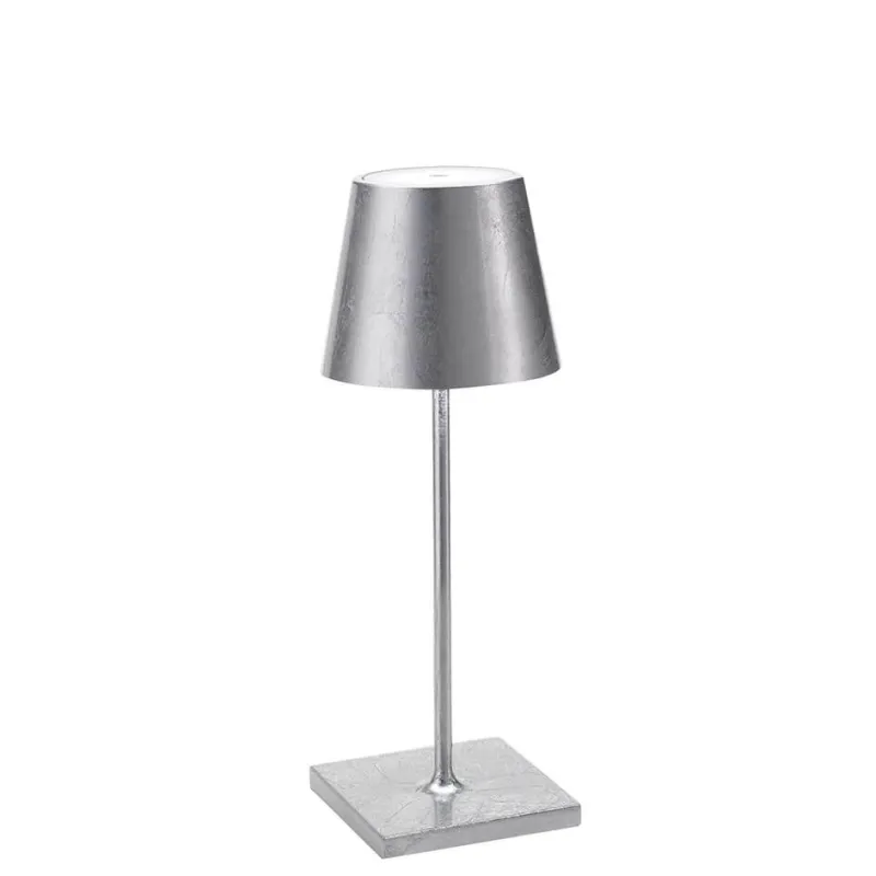 Hot Poldina mini batterilampe / bordlampe, antik sølv Transportable Lamper|Lamper Til Sofabord