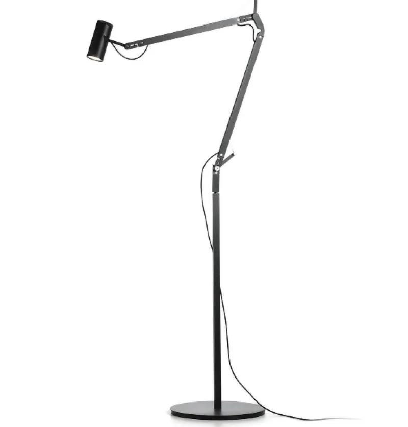 Hot Polo + gulvfod, sort Standerlamper|Gulvlamper