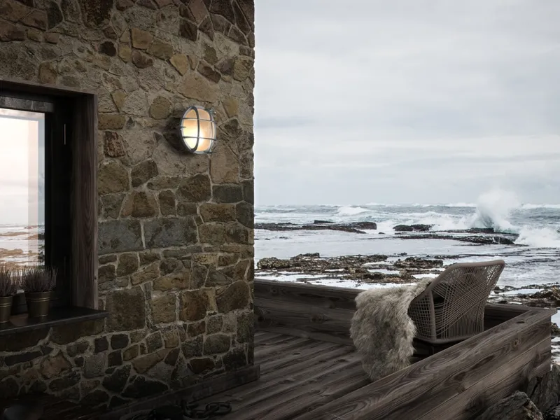 Sale Polperro væglampe, nikkel Væglamper|Udendørslamper