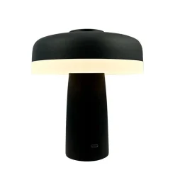 Sale Porter LED bordlampe / batterilampe, mat sort Transportable Lamper|Lamper Til Reol