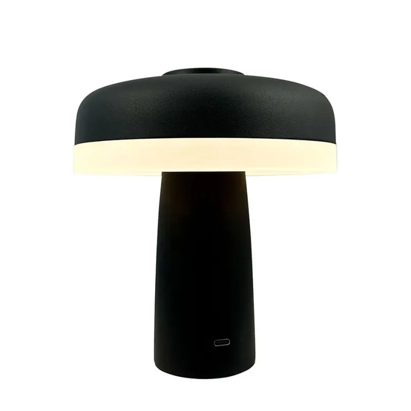 Sale Porter LED bordlampe / batterilampe, mat sort Transportable Lamper|Lamper Til Reol