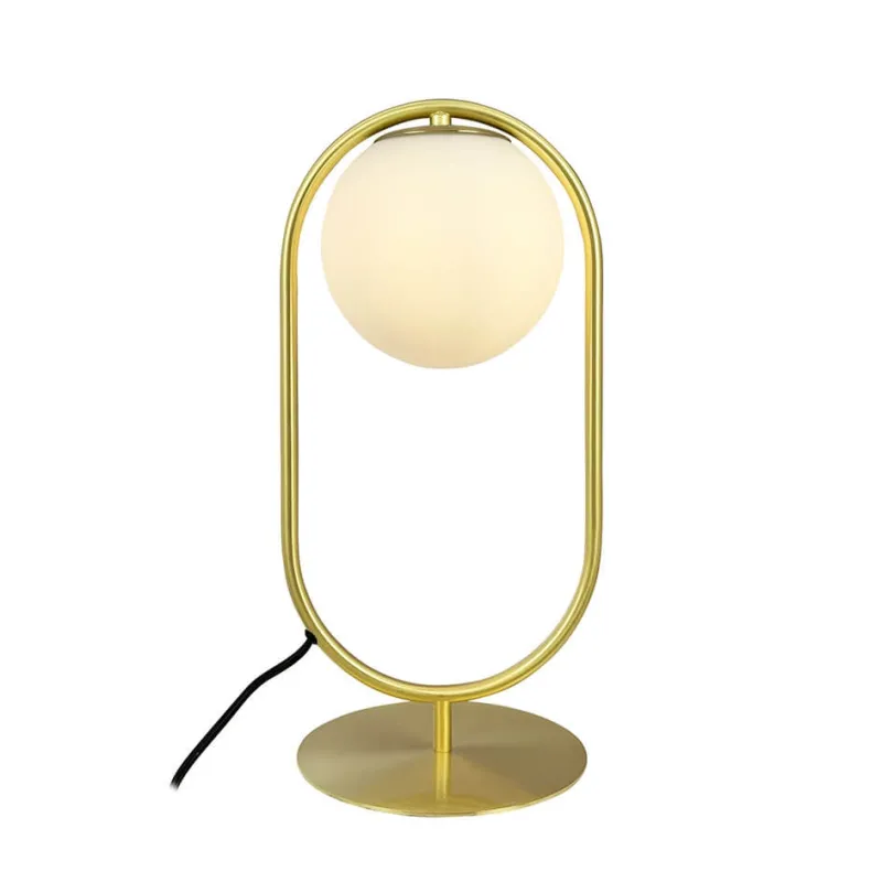 Reims bordlampe, messing/hvid Messinglamper|Lamper Til Reol
