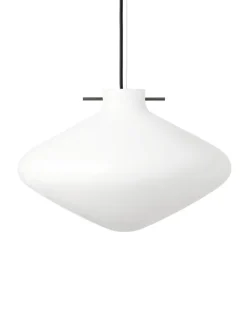Clearance Repose pendel 400, sort/opal Hvide Lamper|Glas Lamper