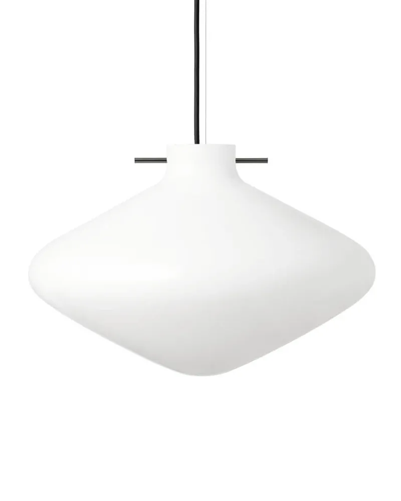 Clearance Repose pendel 400, sort/opal Hvide Lamper|Glas Lamper