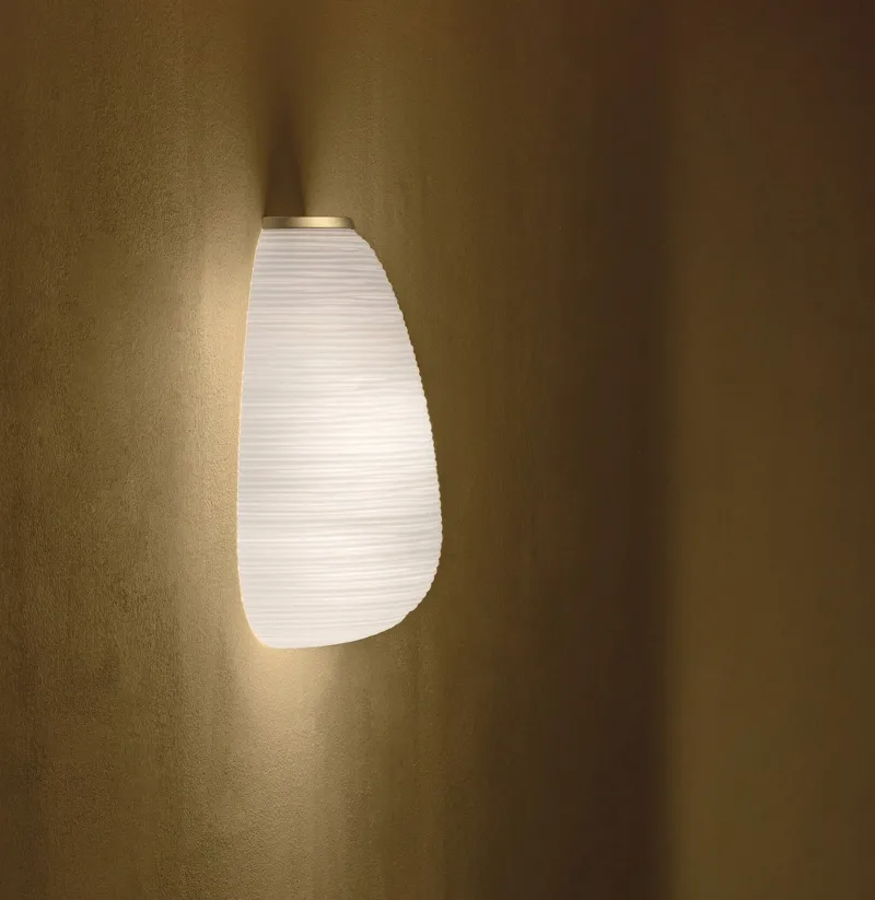 Online Rituals 1 Semi væglampe, guld Hvide Lamper|Glas Lamper