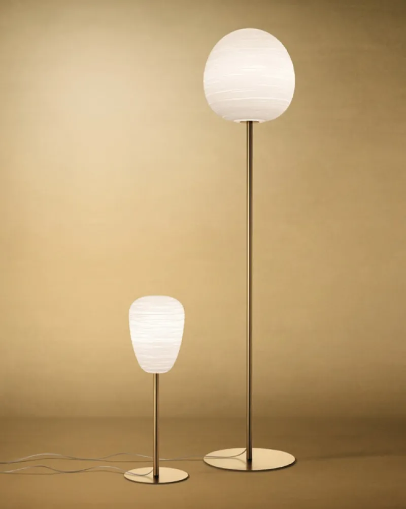 Outlet Rituals XL gulvlampe hvid/guld Hvide Lamper|Glas Lamper