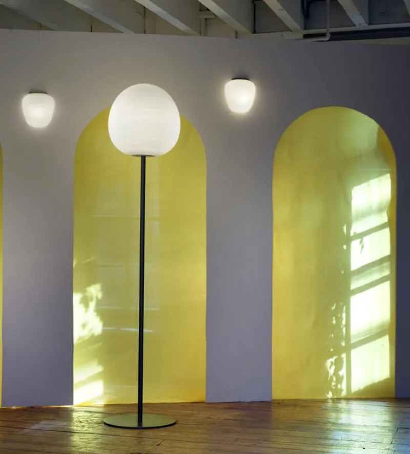 New Rituals XL gulvlampe hvid/grafit Hvide Lamper|Glas Lamper