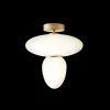 Discount Rizzatto 42 loftlampe, satin brass/opal Glas Lamper|Stue Lamper