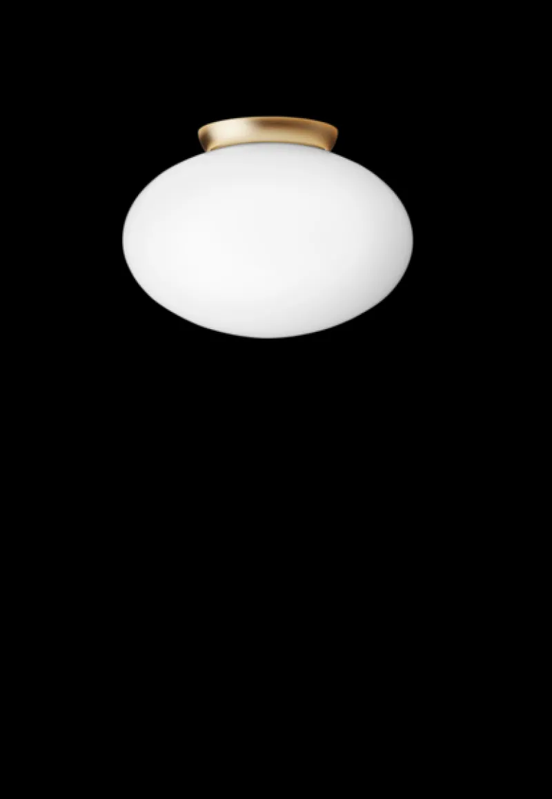 Best Rizzatto 301 loftlampe, satin brass/opal Glas Lamper|Vådrumslamper