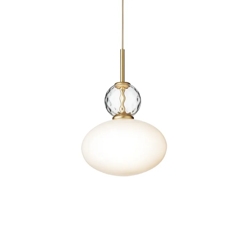 Hot Rizzatto 32 pendel, satin brass/opal Glas Lamper|Spisebordslamper