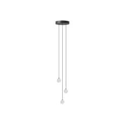 Rosette Mini Cluster 3 G4-ophæng, sort Pendelophæng|Ledninger, Fatninger Og Baldakiner