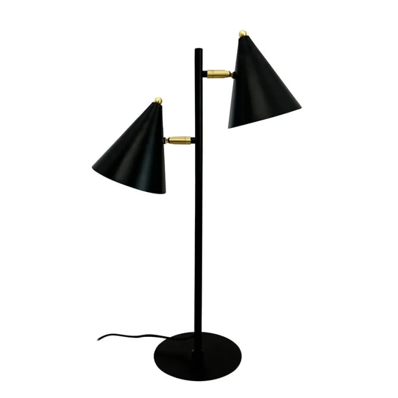 Hot Rouen bordlampe, sort Messinglamper|Skrivebordslamper