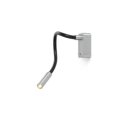 Discount Scar-Led 1FDS væglampe påbyg, L400, alu/sort Læselamper|Væglamper