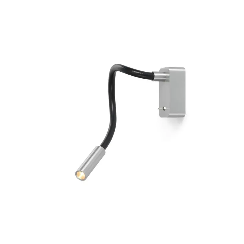 Discount Scar-Led 1FDS væglampe påbyg, L400, alu/sort Læselamper|Væglamper