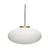 Discount Serene pendel ellipse, hvid Messinglamper|Hvide Lamper