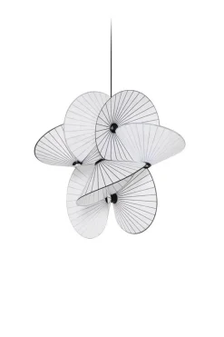 Hot Serpentine Light 8 small pendel, sort/hvid Hvide Lamper|Spisebordslamper