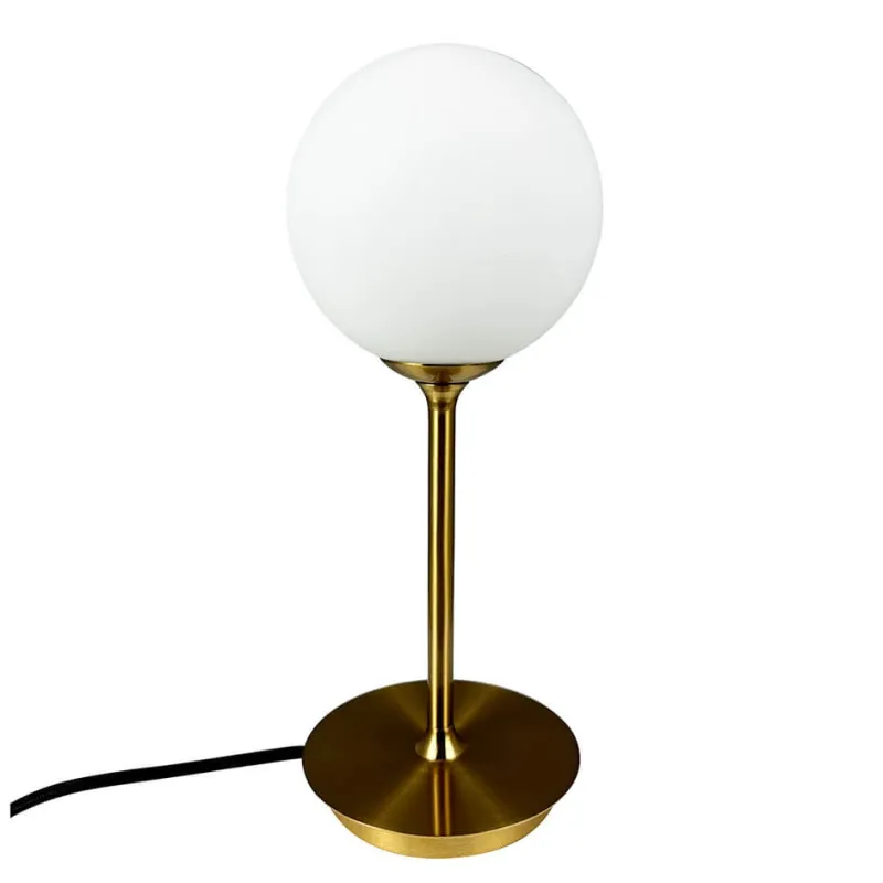 Sia bordlampe, messing/hvid Messinglamper|Hvide Lamper
