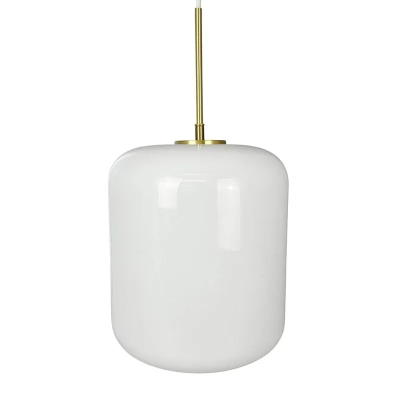 Online Silvia D25 pendel, opal/messing Messinglamper|Hvide Lamper