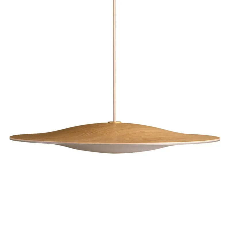 Online Sinus Wood 550P pendel, eg/opal Lamper I Træ|Danske Designer Klassikere