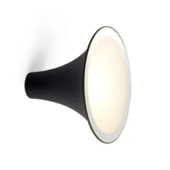 Outlet Sirens Væglampe Ø21 m. frosted glas og spejlkant, Sort Sorte Væglamper