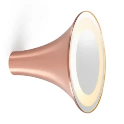Discount Sirens Væglampe Ø26,5 m. frosted glas og stort spejl, Kobber Soveværelseslamper